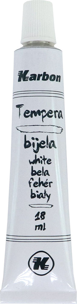 235243-EC Tempera 10/1 18ml KARBON BIJELA alu tuba kartonska kutija P10/280