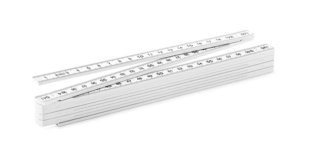 235479-EC Metar 2M tesarski ravni od fiberglasa bijeli 23,2x1,3x2,6 cm