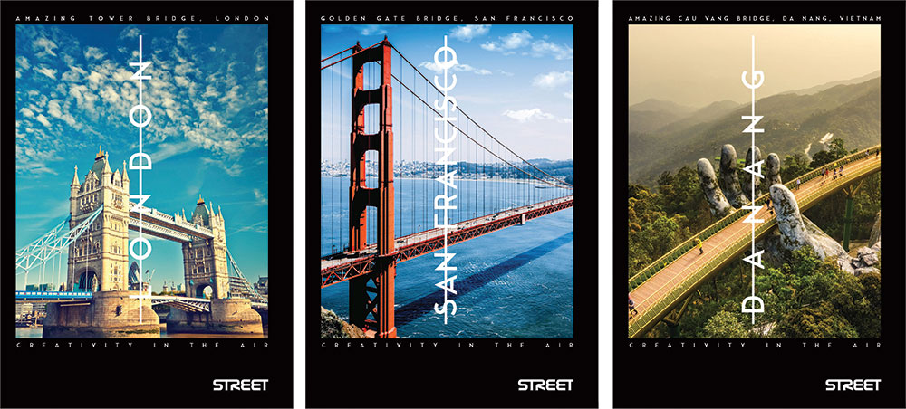 235638-EC Bilježnica A4/K Street BRIDGES 50L 65762 P10/60 NETTO