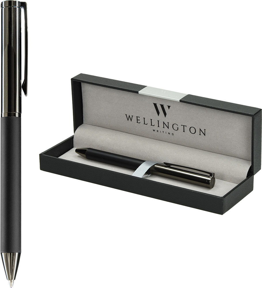 236289-EC Set pisaći Wellington Stamford ol.kem. crna u poklon kutiji P1/100