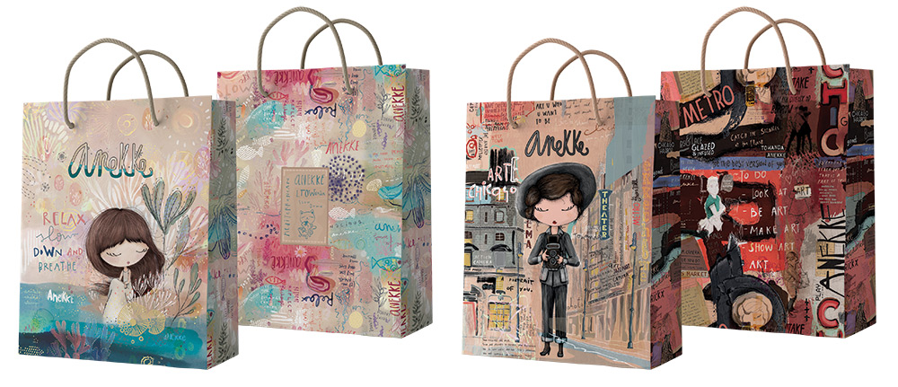 236390-EC Vrećica XL ANEKKE 33x45,7x10,2cm mat glitter P12/120