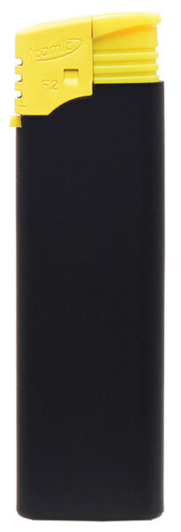 236482-EC Upaljač Atomic F2 RUBBER crno/NEON žuti P50/1000