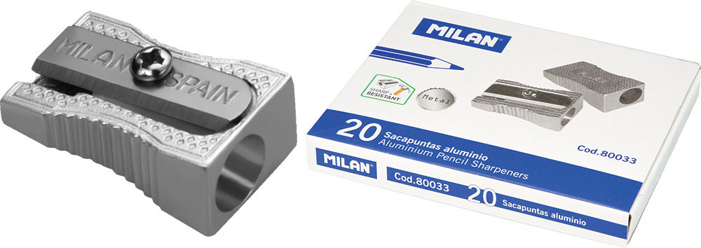 236621-EC Šiljilo metalno 1 rupa koso MILAN alu 80033 P20/400