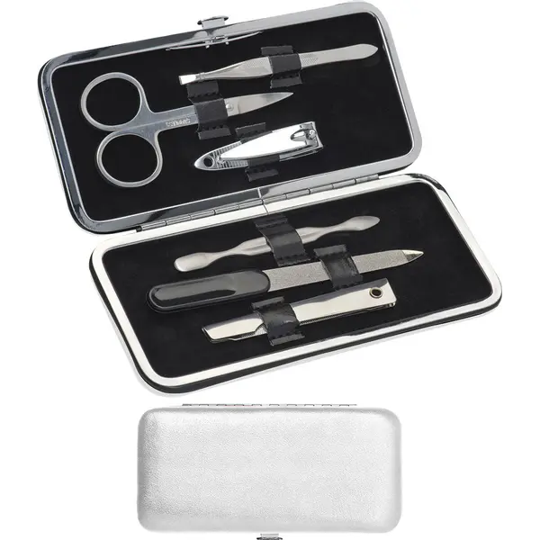 236805-EC Manikir set 6-dijelni ELEGANT bijeli, umjetna koža P12