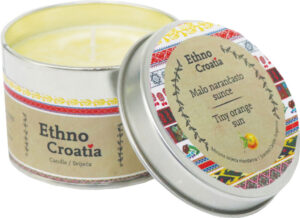 236851-EC Svijeća mirisna 115g Malo narančasto sunce Ethno Croatia P36