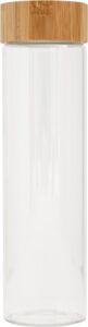 237606-EC Boca za vodu staklena RIVER BAMBOO 600 ml, poklopac od bambusa P1/25