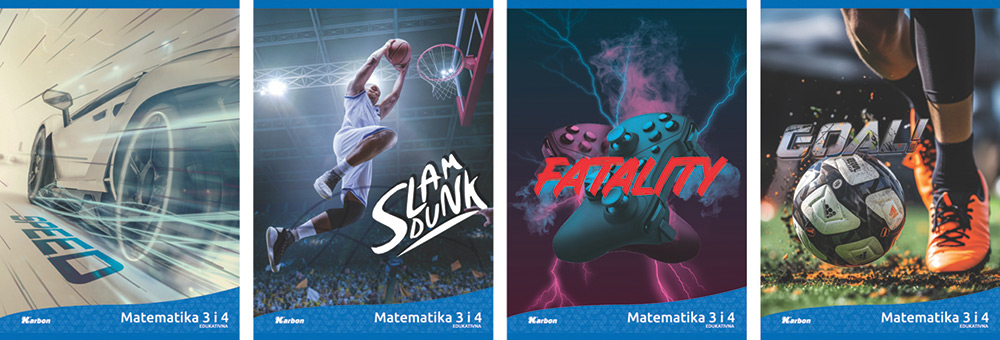 237962-EC Bilježnica Matematika 3 i 4 KARBON MIX DEČKI  P10/60