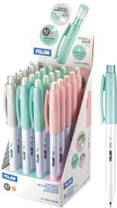 237998-EC Ol.teh. 0,7+gumica MILAN PL1 Antibacterial eraser&pencil displej P20/360