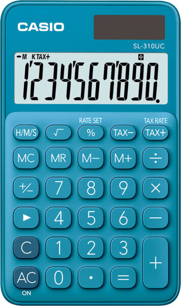 238057-EC Kalkulator CASIO SL-310 UC-BU plavi KARTON PAK. bls P10/100