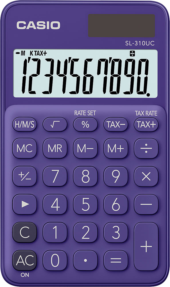 238062-EC Kalkulator CASIO SL-310 UC-PL ljubičasti KARTON PAK. bls P10/100