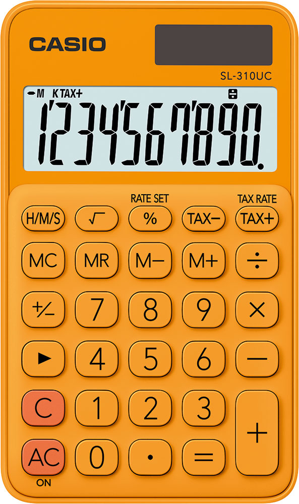 238064-EC Kalkulator CASIO SL-310 UC-RG narančasti KARTON PAK. bls P10/100
