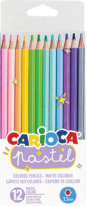 238120-EC Boje drvene 12/1 duge CARIOCA Pastel 43034 bls P12/72