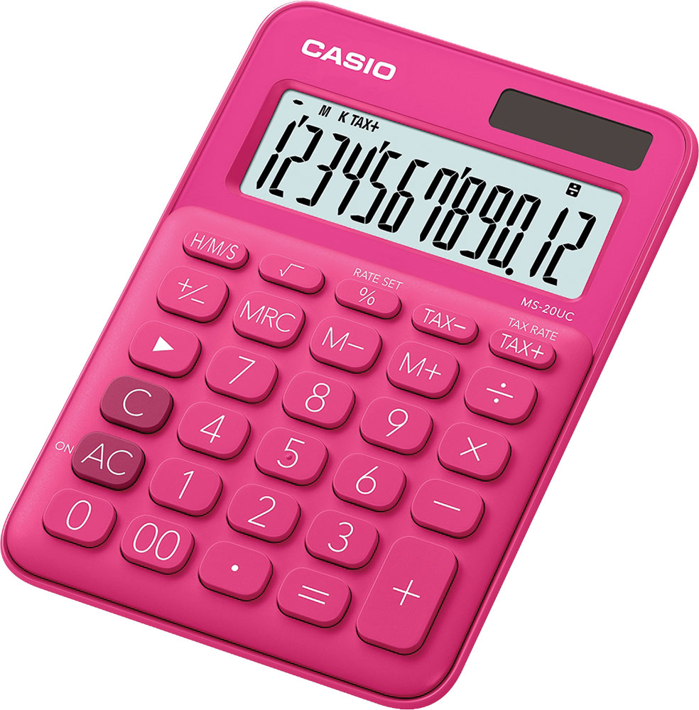 239430-EC Kalkulator CASIO MS-20 UC-RD crveni P10