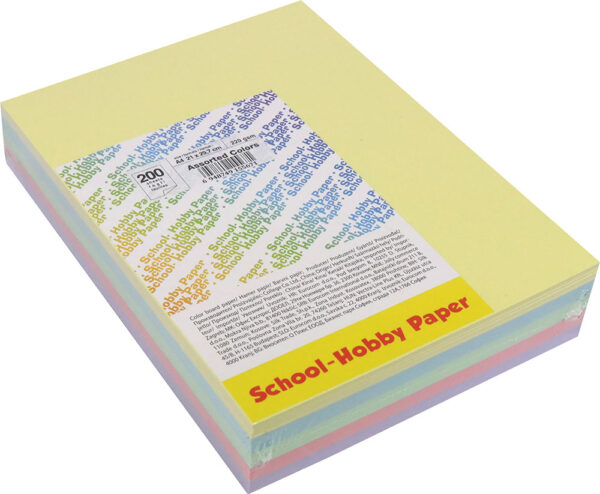 239627-EC Papir hamer A4 220 gr. mix 5 boja pastel HW 200/1 5x40L