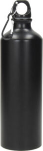 240437-EC Boca za vodu aluminijska Hook 600ml mat s karabinom crna P60