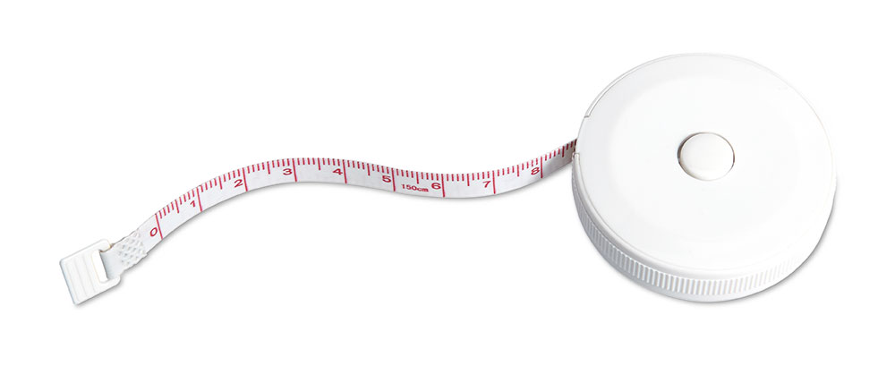 240461-EC Metar krojački Jenny 1M bijeli okrugli ABS plastika fi5x1,4 cm