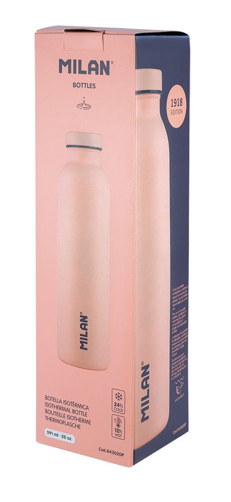 240950-EC Boca za vodu MILAN Serija 1918 roza 591ml, isotermalna, nehrđajući čelik P12