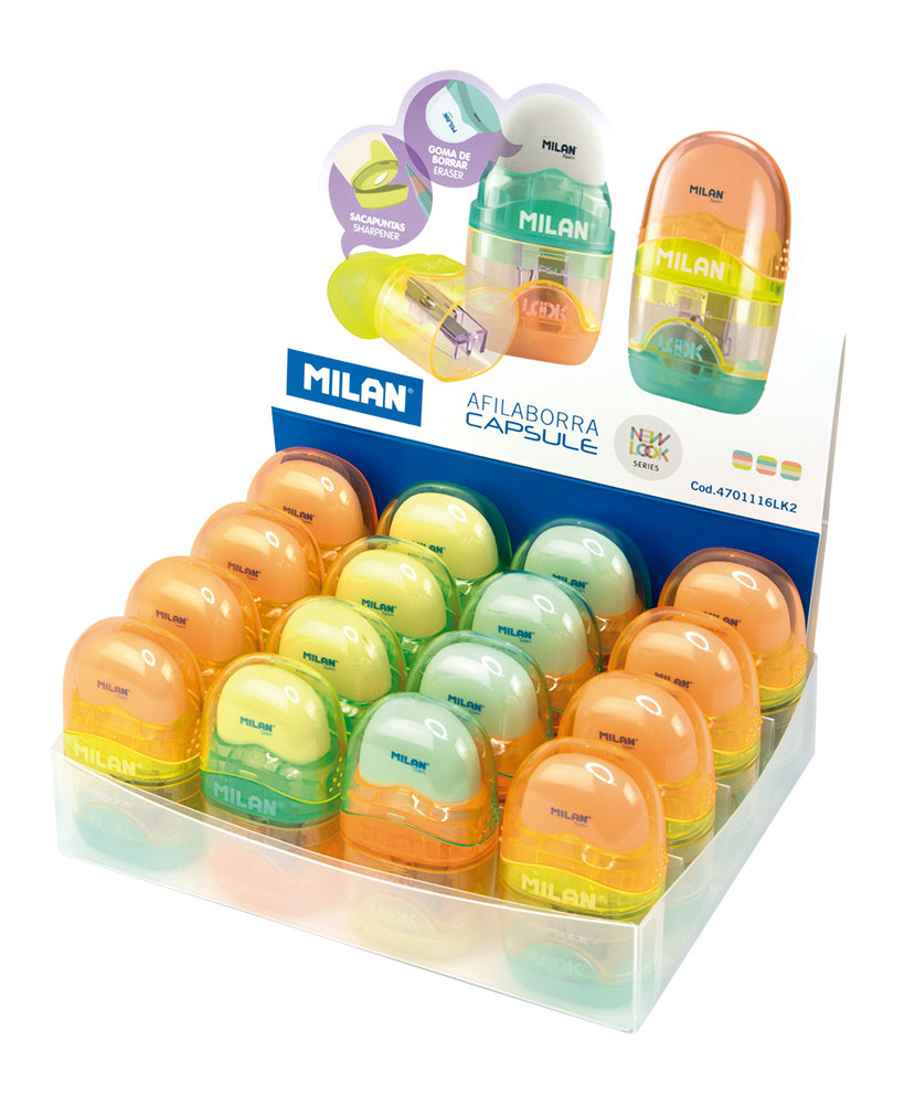 240973-EC Gumica+šiljilo MILAN Capsule New Look plastično s kućištem P16/160