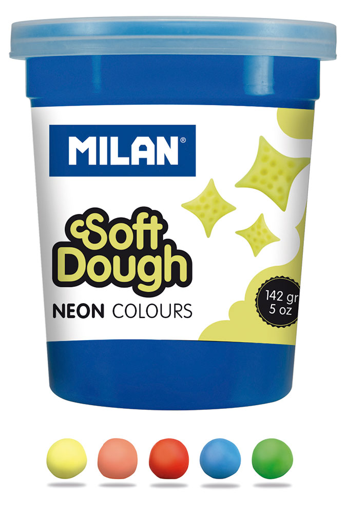 241000-EC Plastelin MILAN Neon Soft Dough set 5 boja X 142g P6