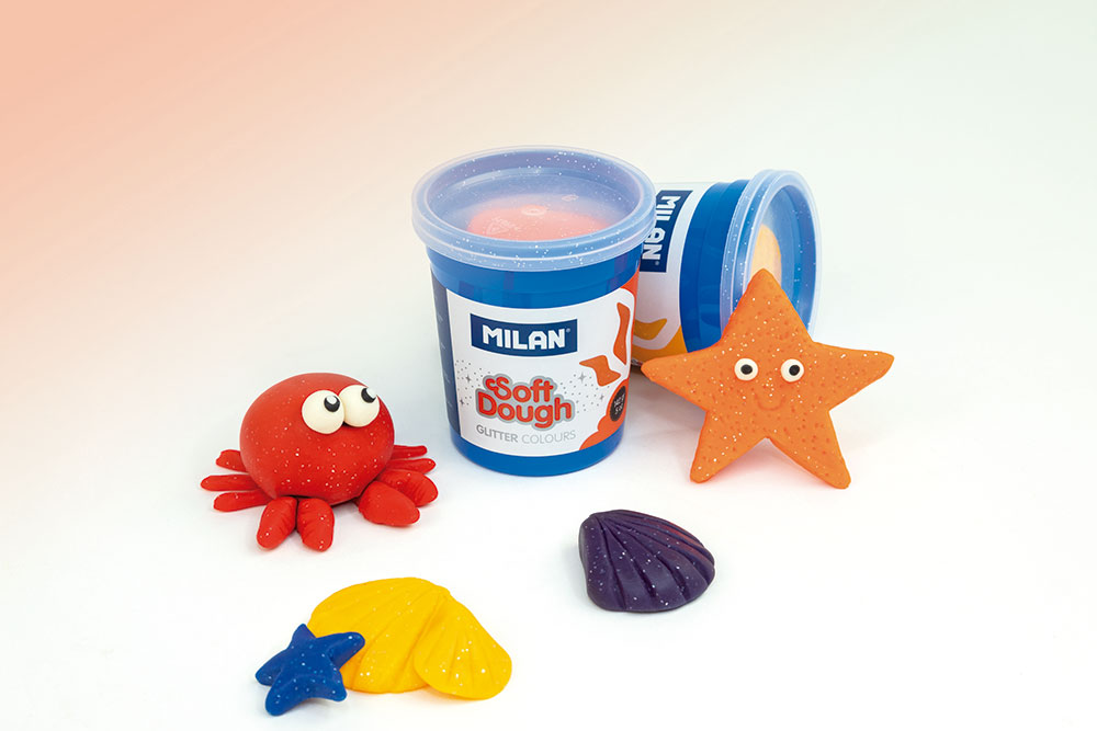 241001-EC Plastelin MILAN Glitter Soft Dough set 5 boja X 142g P6