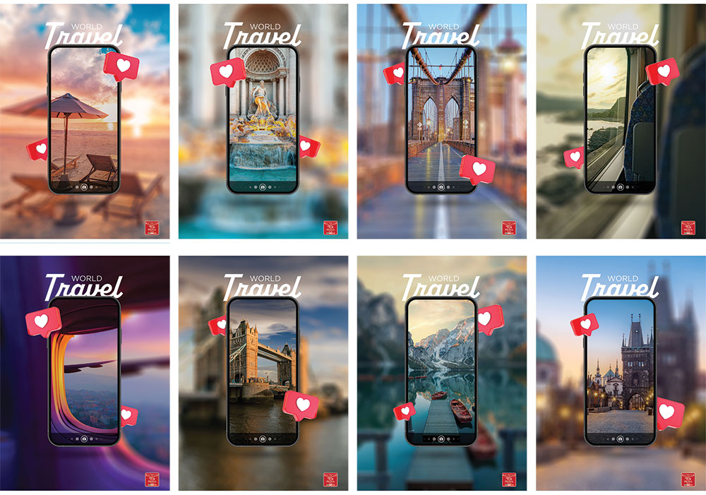 241192-EC Bilježnica A4/D Pigna Travel P10/60 NETTO