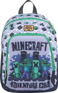 241217-EC Ruksak MINECRAFT Adventure Club 2 zipa 27x38x11 cm P6/24 NETTO