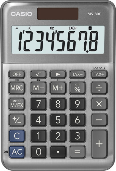 241354-EC Kalkulator CASIO MS-80 F (porez - konverzija) bls P10/40