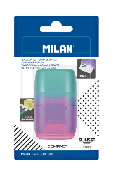 241371-EC Gumica+šiljilo MILAN Compact Sunset lila-roza bls P12