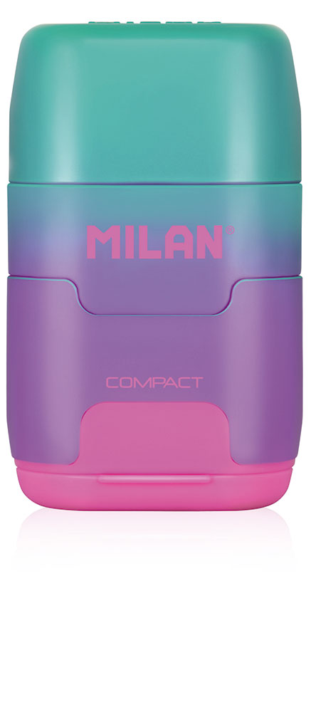 241371-EC Gumica+šiljilo MILAN Compact Sunset lila-roza bls P12