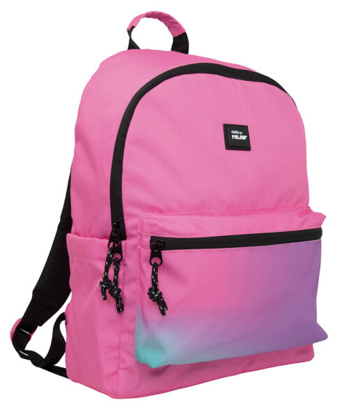 241401-EC Ruksak MILAN urban klasik 2 zipa 22lit Sunset rozi P5