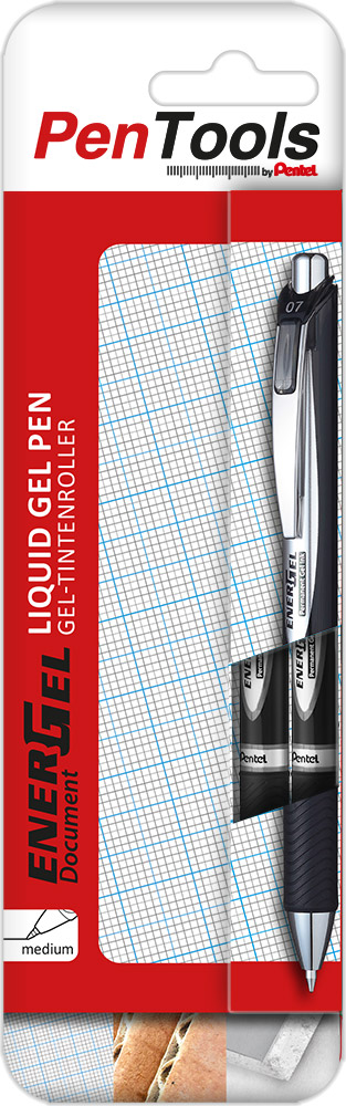 241772-EC Gel pen 0,7 PENTEL PENTOOLS BLP-77-A permanent crni 2/1 bls P12