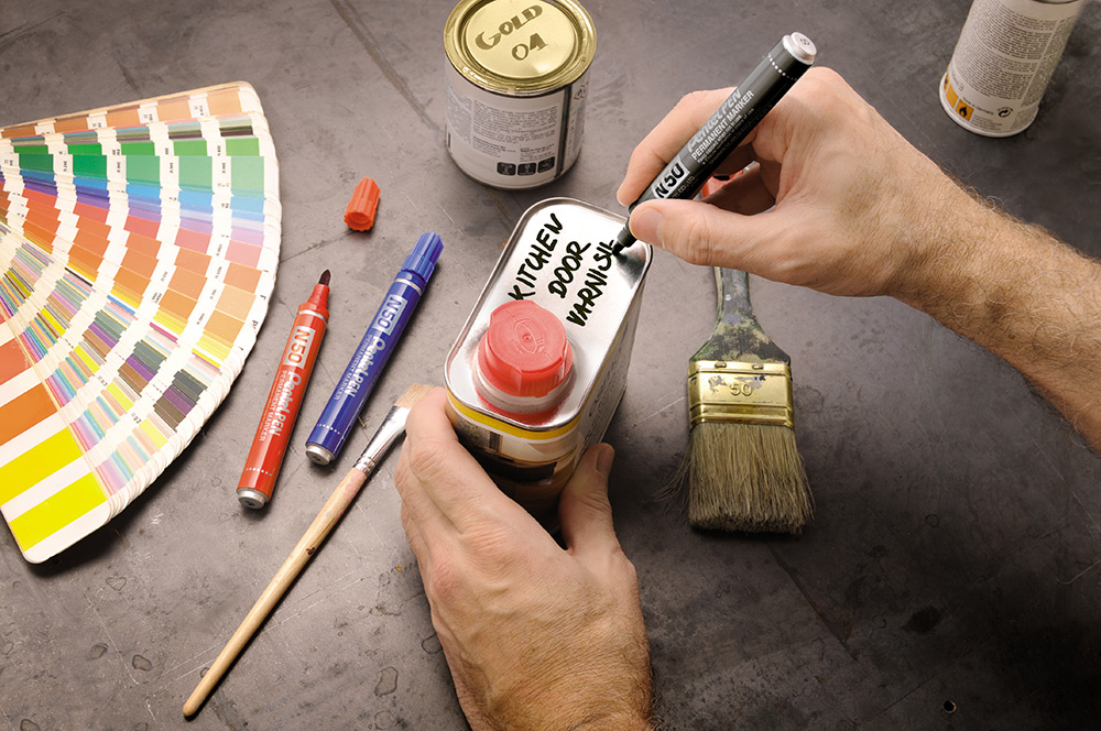 241773-EC Marker perm. PENTEL PENTOOLS N50 4/1 (2crna, plavi, crveni) okrugli vrh bls P12