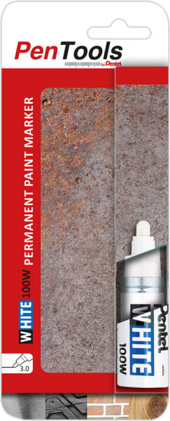 241779-EC Marker perm. PENTEL PENTOOLS X100W bijeli okrugli vrh bls P12