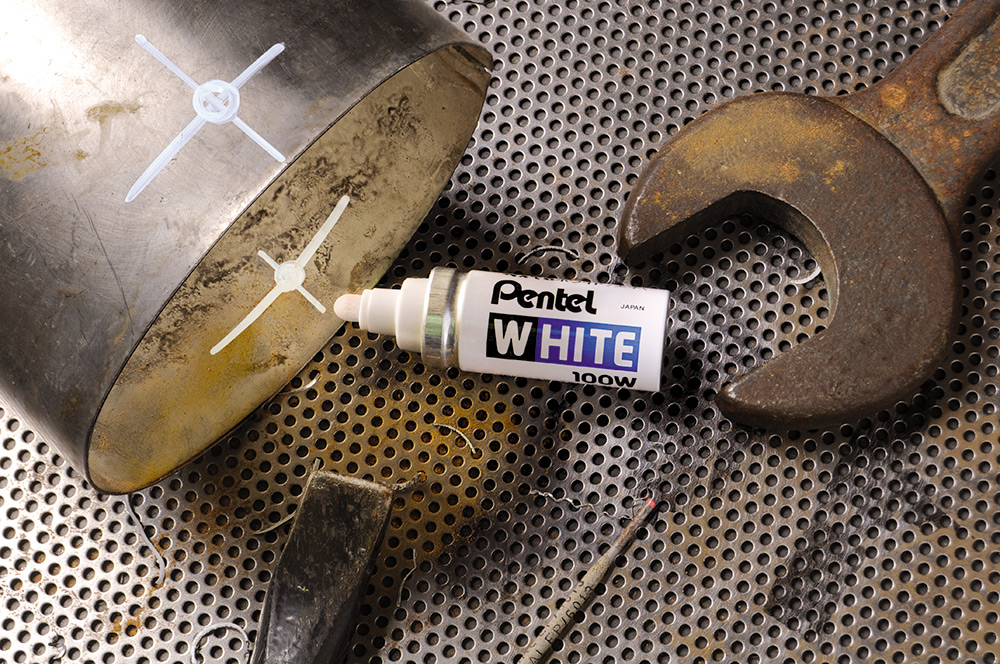 241779-EC Marker perm. PENTEL PENTOOLS X100W bijeli okrugli vrh bls P12