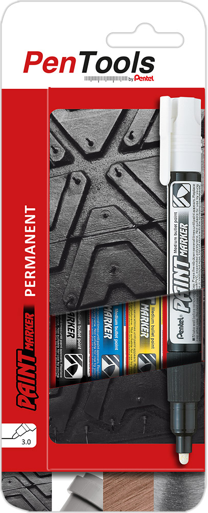 241780-EC Marker perm. PENTEL PENTOOLS MMP20 4/1 (crni,plavi,žuti,bijeli) okrugli vrh P12