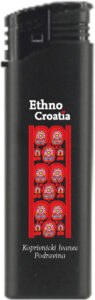 242394-EC Upaljač ATOMIC F2 Ethno Croatia Koprivnički Ivanec crni