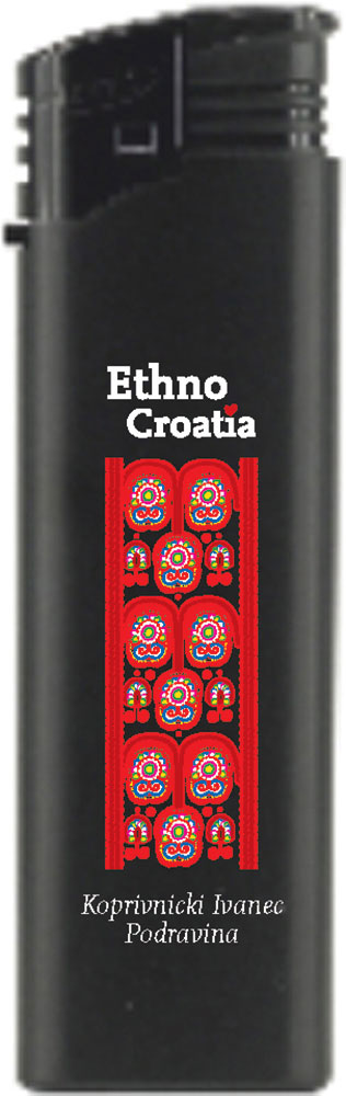 242394-EC Upaljač ATOMIC F2 Ethno Croatia Koprivnički Ivanec crni
