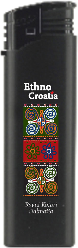 242399-EC Upaljač ATOMIC F2 Ethno Croatia Ravni Kotari crni