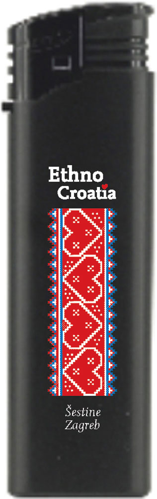 242400-EC Upaljač ATOMIC F2 Ethno Croatia Šestine crni