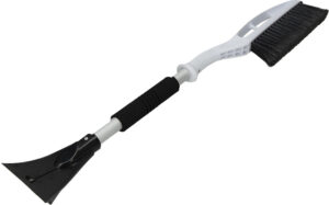 242478-EC Strugalica za led s metlicom Snow bijelo crna