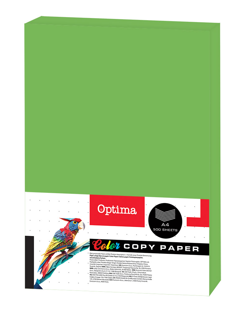 242675-EC Papir fotok.OPTIMA A4 intenziv PARROT 80gr. 500/1 DC206 P5