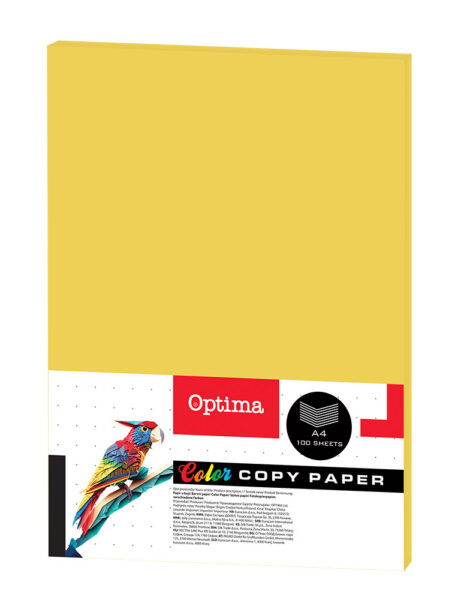 242687-EC Papir fotok. OPTIMA A4 intenziv LEMON 80gr. 100/1 DC201 P22