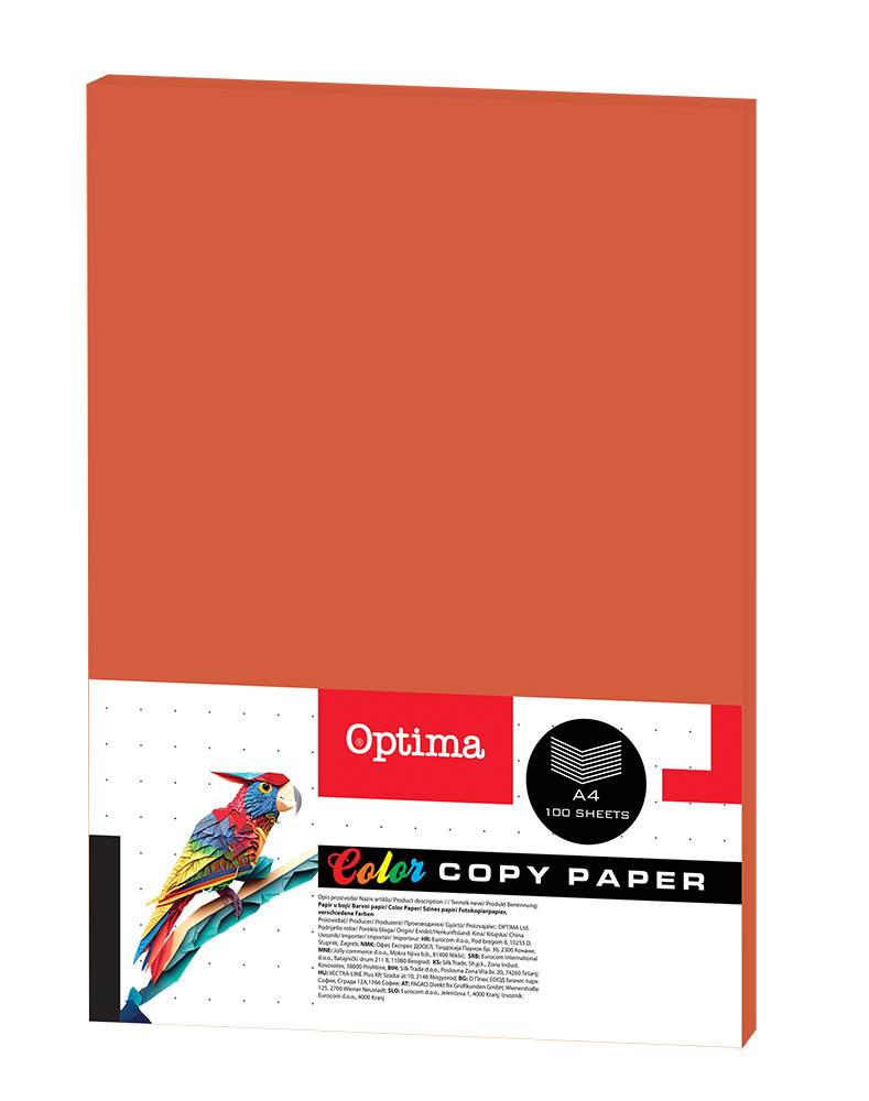 242689-EC Papir fotok. OPTIMA A4 intenziv SAFFRON 80gr. 100/1 DC203 P22