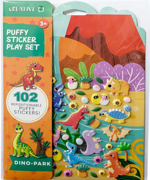 242711-EC Set za igranje puffy naljepnice 2D DINO PARK P50