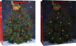 242739-EC Vrećica L božićna sjaj sa LED lampicama 77664 P12/96