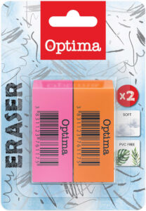 243427-EC Gumica OPTIMA 2/1 sort boja neon 100025 bls P12/144