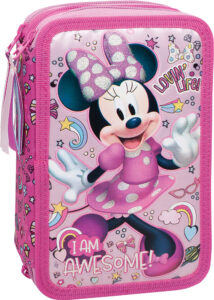 243455-EC Pernica trostruka DISNEY MINNIE  sa priborom 19,5x12x7cm  P24