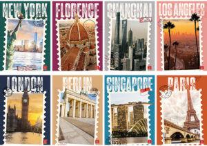 243555-EC Bilježnica A4/D Pigna Post Cards soft touch P10/60