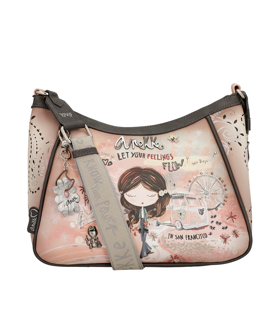 243653-EC Torba fashion Anekke SS24 Peace&Love pink M-28x24x10cm 38823-002 P12 NETTO