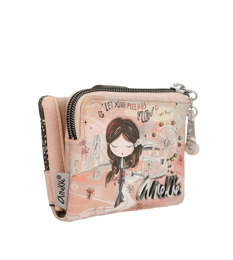 243667-EC Novčanik fashion Anekke SS24 Peace&Love pink 12x9x3cm 38829-910 P48 NETTO